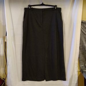 M.D.L. Women's Grey Knit Pencil Maxi Skirt Size 18